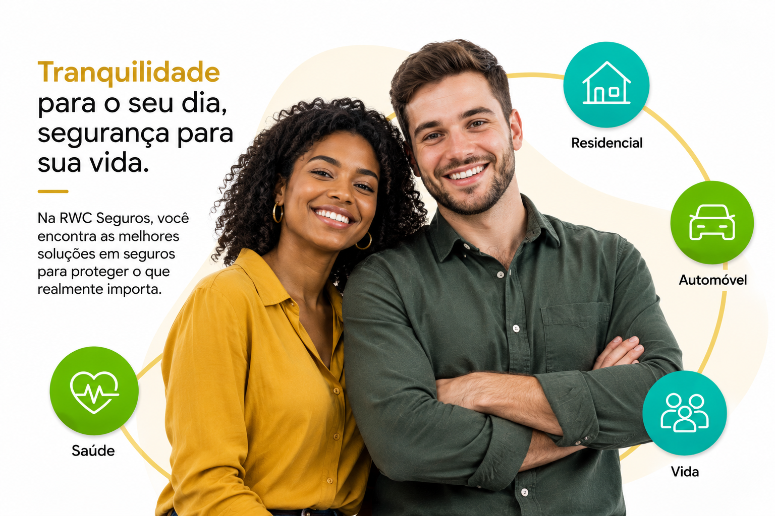 Família protegida pela RWC Seguros
